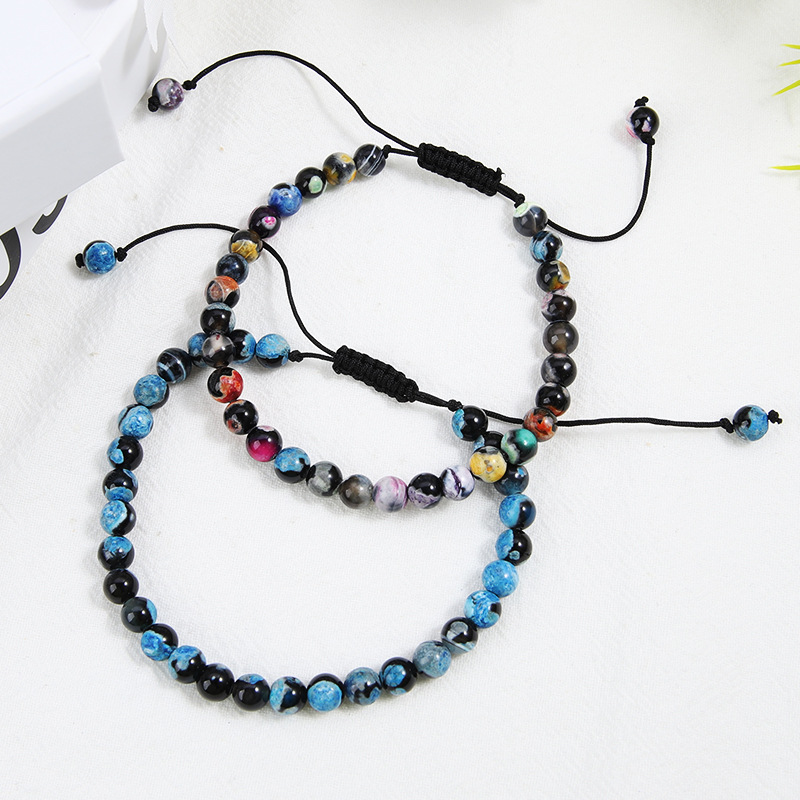 Ethnic Style Colorful natural stone Beaded Bracelets 1 Piece