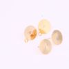 DIY jewelry accessories, real gold, color guarantee 18K flat ear needle ear pupils with hanging ear needle can be pasted with earrings