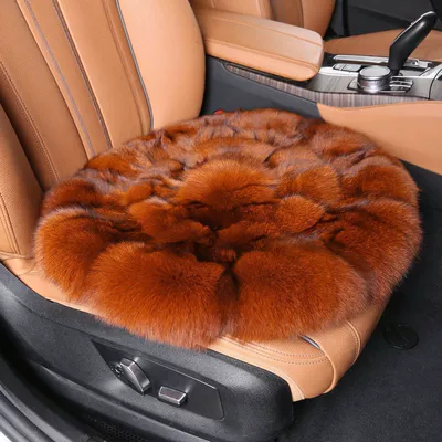 winter cushion short plush | Seat cushion, seat cover - cayenne-yellow-round-version-cushion