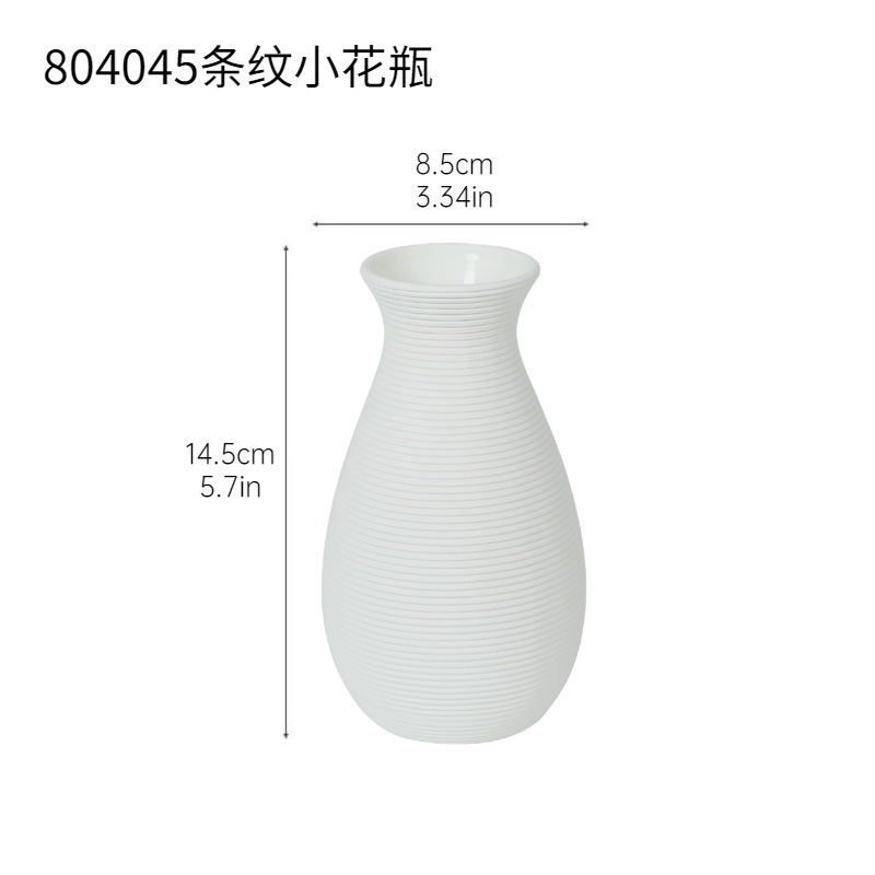 Florero de cerámica de alto valor estilo ins pequeños adornos sala de estar mesa de comedor arreglos florales decoraciones para el hogar flores secas decoración suave