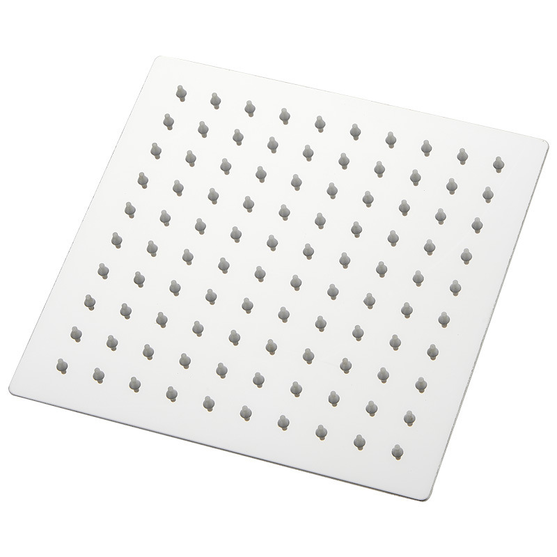 Boquilla de acero inoxidable 201 sobrealimentado ducha de pulverización superior redonda rociador de mano cabezal de ducha cuadrado cabezal de ducha al por mayor