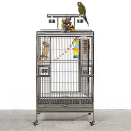 中大型鹦鹉鸟笼不锈钢大号工厂直销亚马逊灰鹦鹉跨境专供鸟笼子