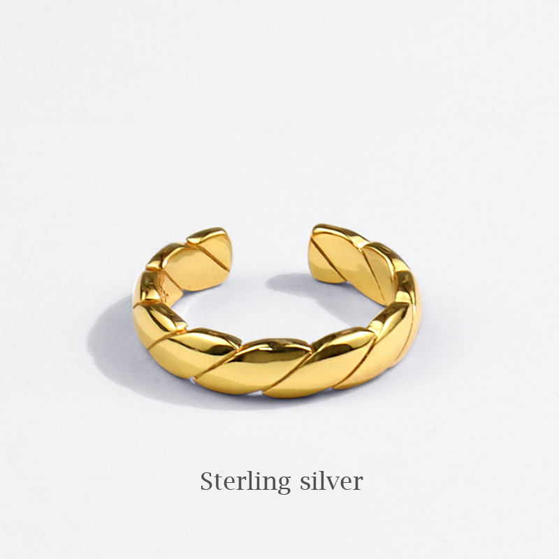 Hip Hop Retro Twist Ring Womens Simple Fashion Ins Cold Style Switchable Index Finger Ring Temperament Wild Hand Jewelrypicture2