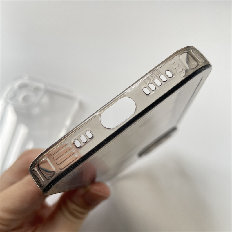 Angel Phone Stripe Anti-Drop Passend für 14 Pro Cat Eye Groove Bilderrahmen Transparente Hülle iPhone 13_voghion.com