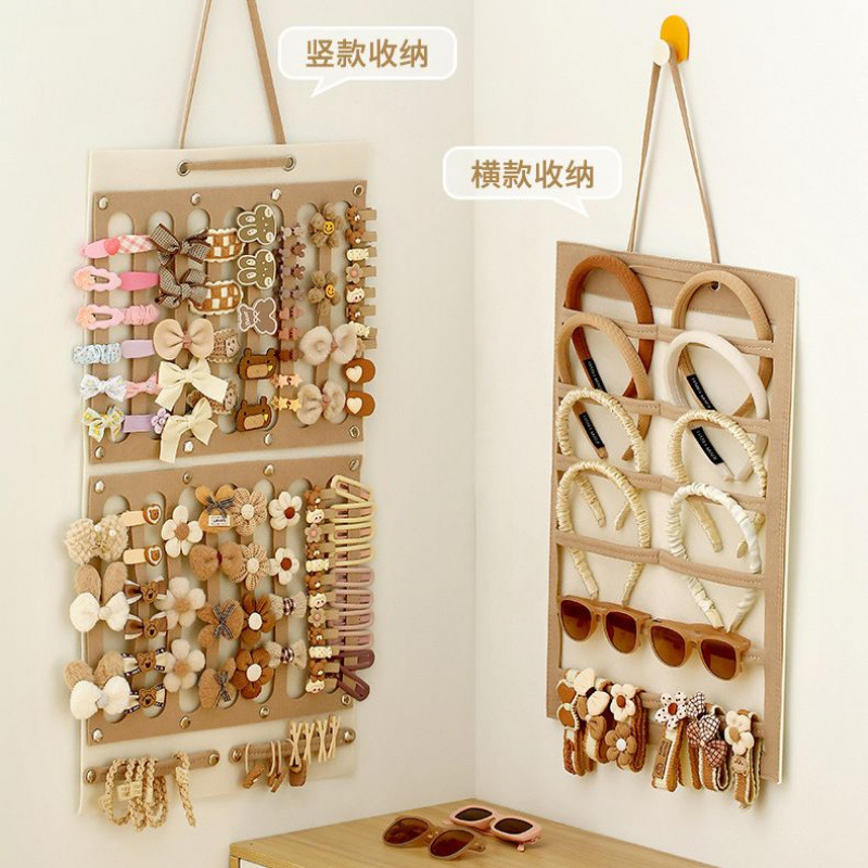 发夹收纳架壁挂墙儿童发箍发卡饰品女孩头绳首饰盒展示壁挂袋xx猫|undefined