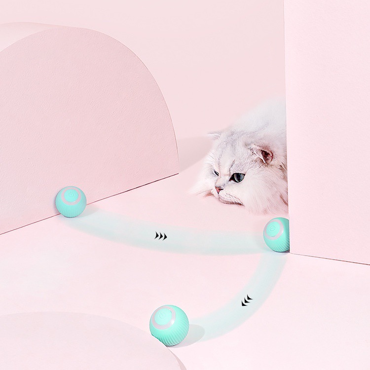 Bola rodante de gravedad transfronteriza Bola de juguete para mascotas gato bola auto-Hola bola rodante automática bola divertida Bola de gato suministros para mascotas H