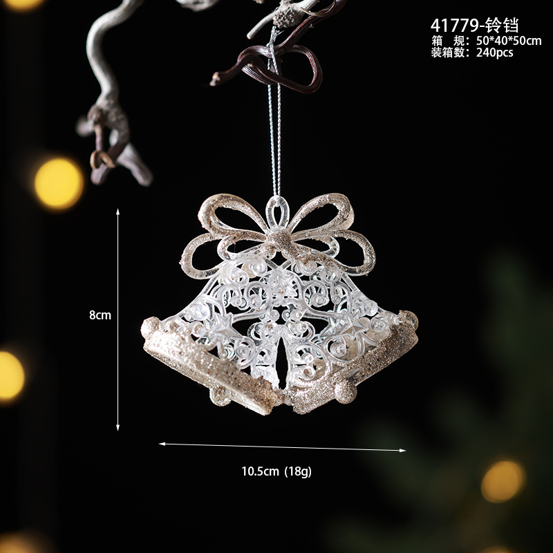 Buscando madera transfronteriza Navidad polvo brillante decoración acrílico colgante sin polvo de hielo creativo carrossel ventana colgante