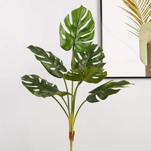 [高品质手感仿真芭蕉叶 7片叶美人蕉龟背植物造景 仿真绿植春芋叶]