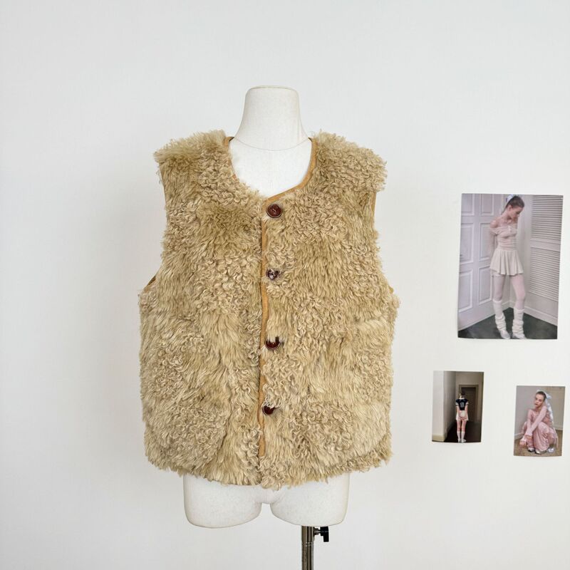 Club Blogger's Same Style Huannbao Fur Vest Lamb Wool Thickeneded Fur Vest