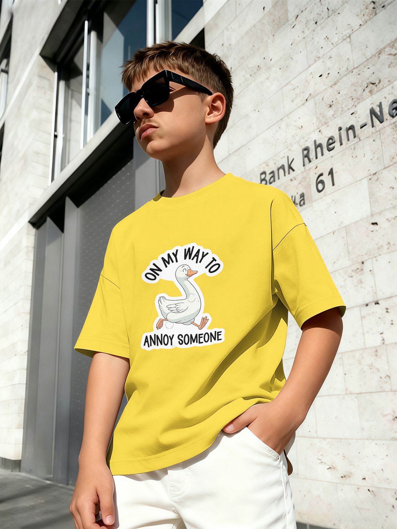 T-shirt för pojkar med 3d rymdraket tryck rund hals vit_voghion.com