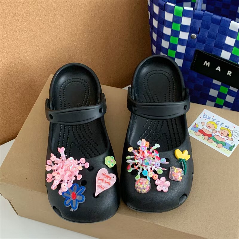 Women's Eva Clogs with Small Floral Patterns, Cute Summer Beach Slip-Ons, Non-Slip Mary Jane Ballet Shoes for Outdoor Wear Women's Eva Clogs with Small Floral Patterns, Cute Summer Beach Slip-Ons, Non-Slip Mary Jane Ballet Shoes for Outdoor Wear