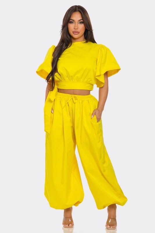77671 In Stock Fashionable Sporty Trendy European And American Street Style Women's Clothing Two-piece Set With Straps_ecoleips.com