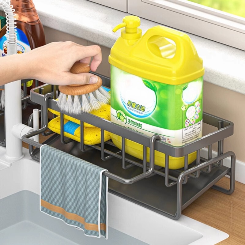 送料無料キッチン排水ラック収納ラック蛇口バスケットシンク用品食器洗いワイヤーボール収納雑巾食器用洗剤|undefined