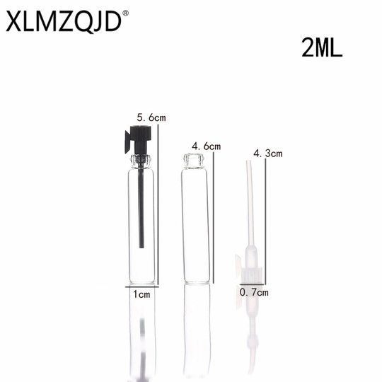 In stock supply 1ml 2ml sample dropper glass perfume sub-bottle/drip stick bottle/essential oil bottle/test tube bottle