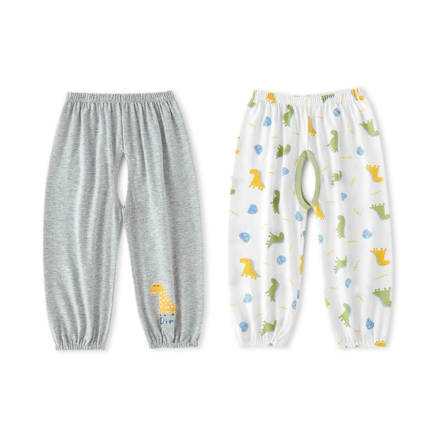 Gray + all over printed dinosaur 40 count combed cotton