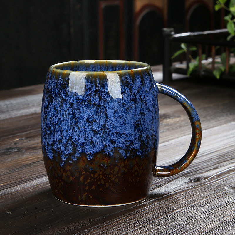 Creative capacious ceramic Japanese coffee tea cup for men and women