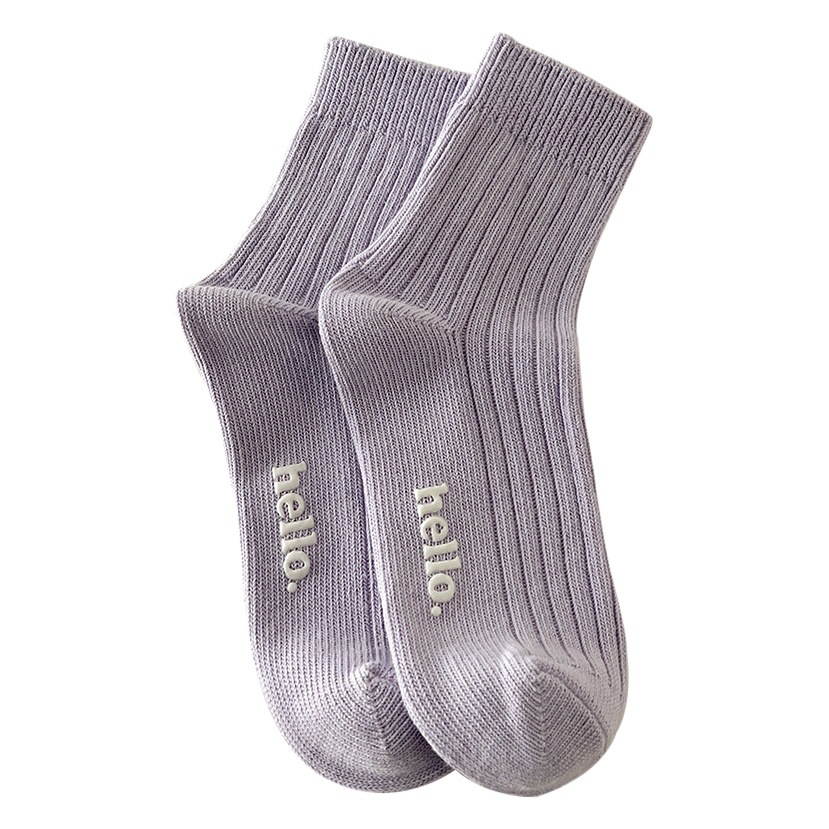 Calcetines YX de Otoño para Mujer, Color Sólido, Algodón, Medias hasta la Pantorrilla, Otoño e Invierno, Color Crema Macaron en Relieve, Calcetines de Mujer Zhuji