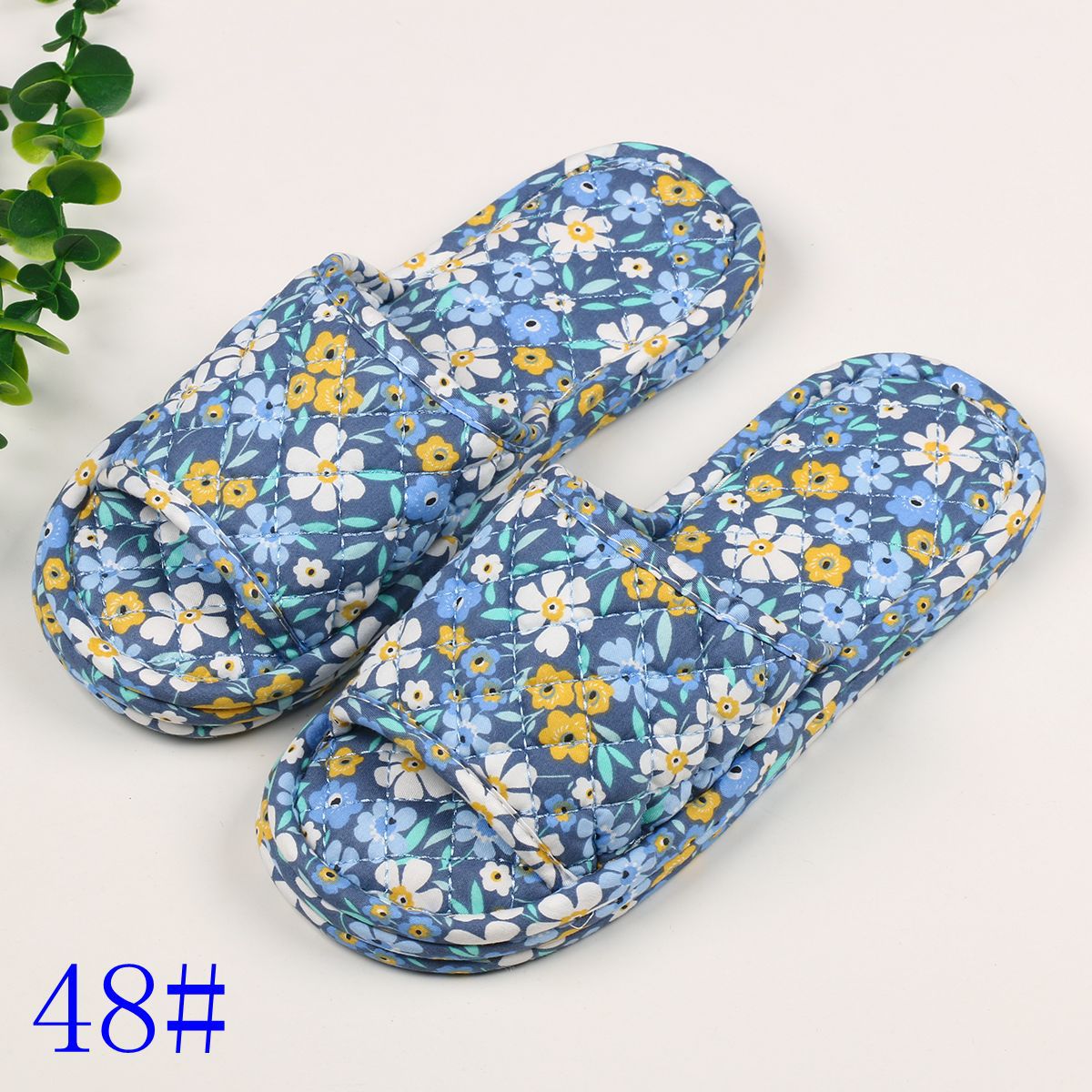 여성용 3겹 꽃무늬 천 48