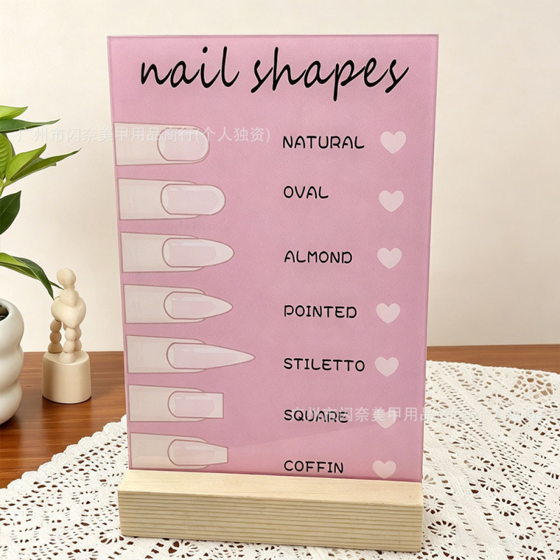 Acrylic Nail Shape Guide Salon Nail List Nail Salon Sign Salon Decoration Home Nail Decoration