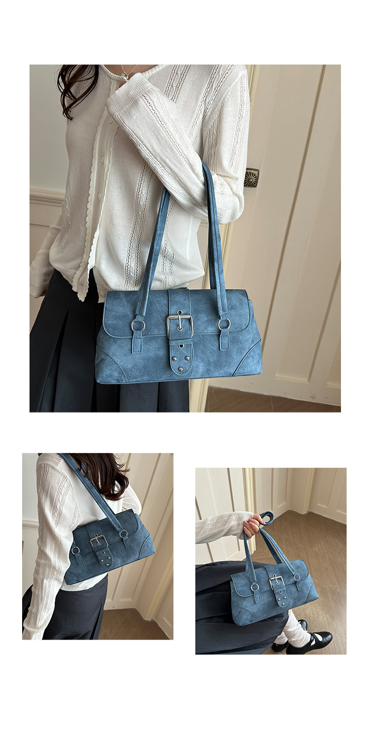 Buckle Strap Structured Large Capacity PU Tote Bag 21