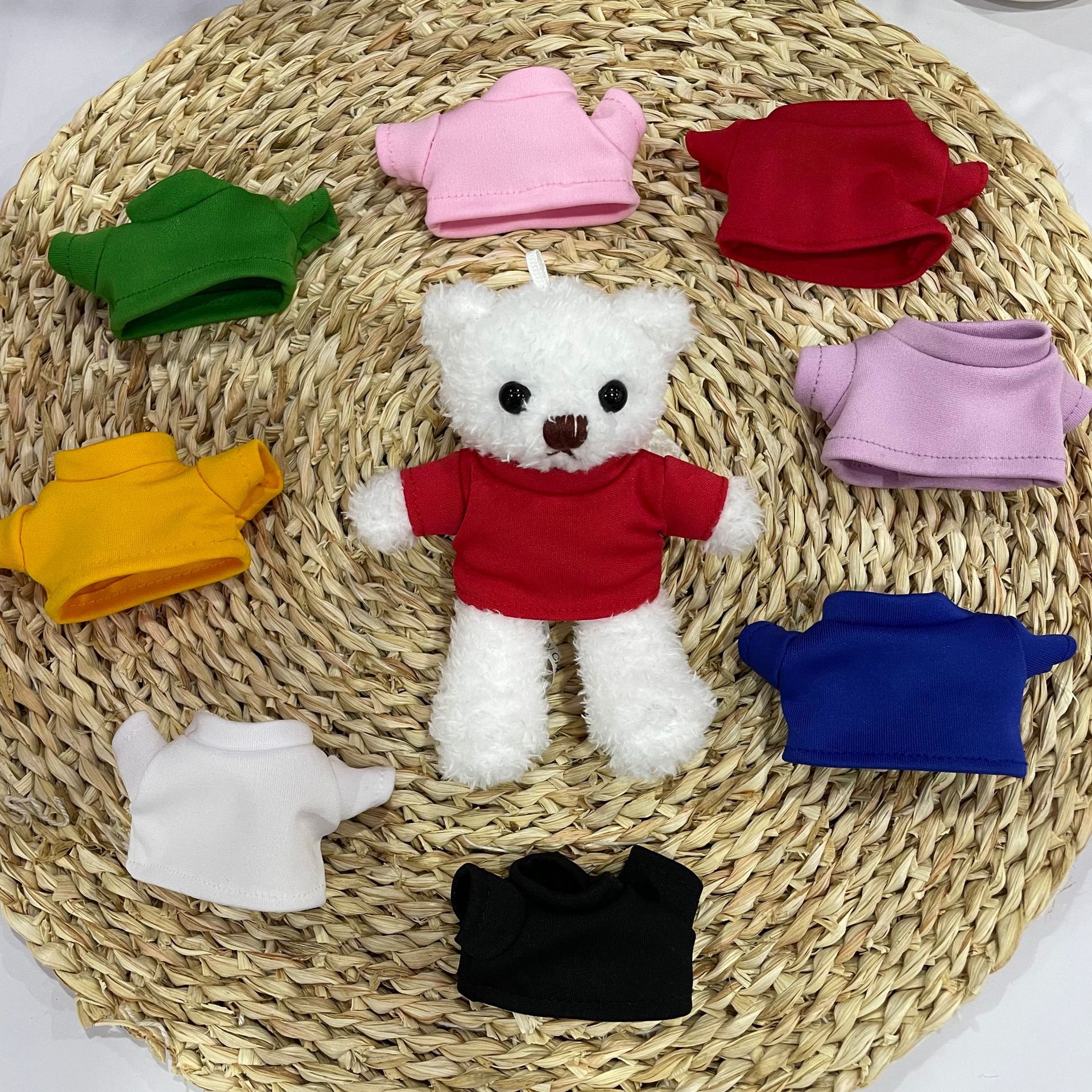 Teddy Bear juguete de peluche colgante llavero se puede imprimir LOGO Teddy Bear muñeca vestir Teddy Bear muñeca agarrar máquina de muñeca