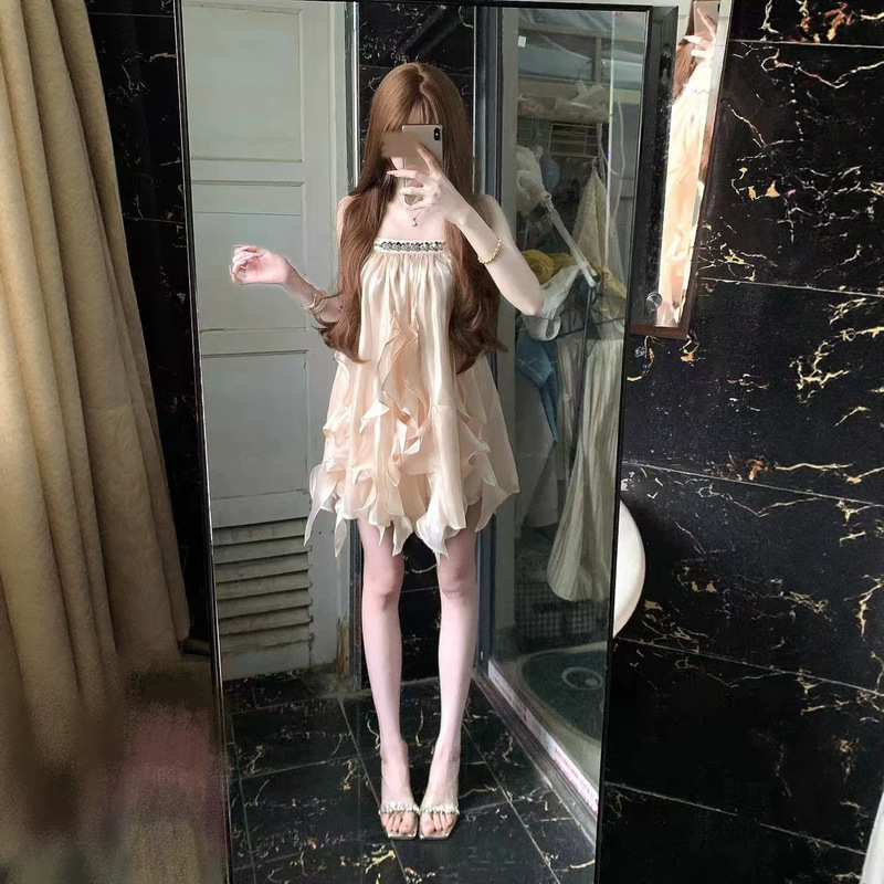 Spring and summer new dress, unique and beautiful fairy dress, petite birthday dress, super stylish and trendy women's clothing