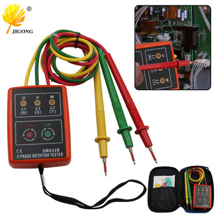 Portable three-phase AC phase sequence meter phase table SM852B phase meter current and voltage detector