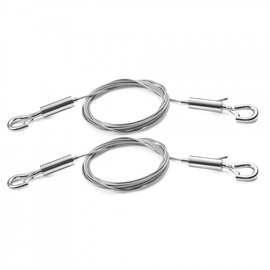 厂家现货304不锈钢丝绳 可调节图片吊线双钩灯具吊装画框绳2PCS装