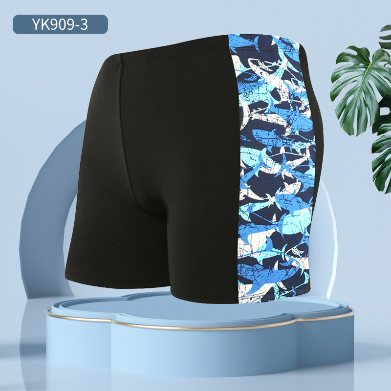 Pantalones de baño de talla grande personalizados ligeros para hombres pantalones de playa de aguas termales de ángulo plano anti-vergüenza pantalones de baño de secado rápido logotipo personalizado