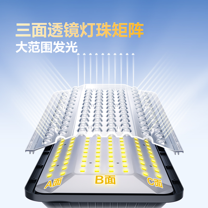 2026 nueva lámpara de calle solar LED lámpara exterior de alta potencia superbrillante inducción de luz luminosa lámpara de patio doméstica