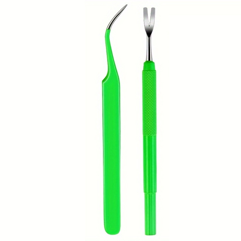 녹색 강아지 이 털 제거 포크 2종 세트