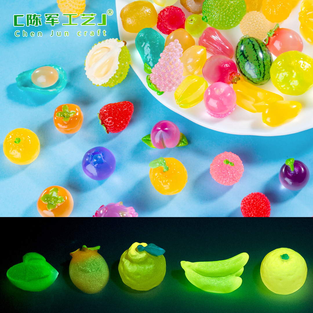 微景观创意夜光小水果草莓榴莲萌粒盲袋 DIY装饰品配件迷你小摆件