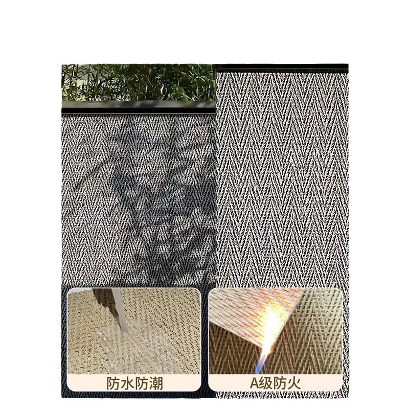 Piedra blanda, piedra flexible, tejido de cáñamo, patrón de tela de piedra blanda, pared de fondo de porcelana suave, material de decoración de paredes para interiores y exteriores ultrafino y ligero