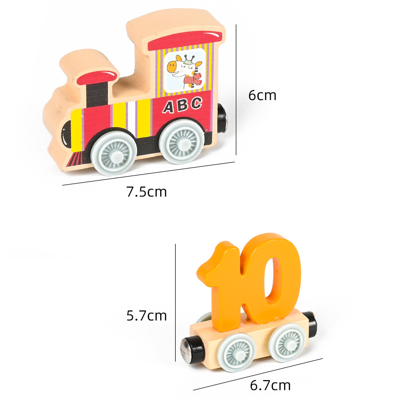 Wooden magnetic digital train