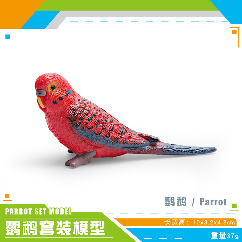 Exportación transfronteriza de simulación de pájaros modelo de papagaios peonía papaio de escritorio decoración estática juguetes