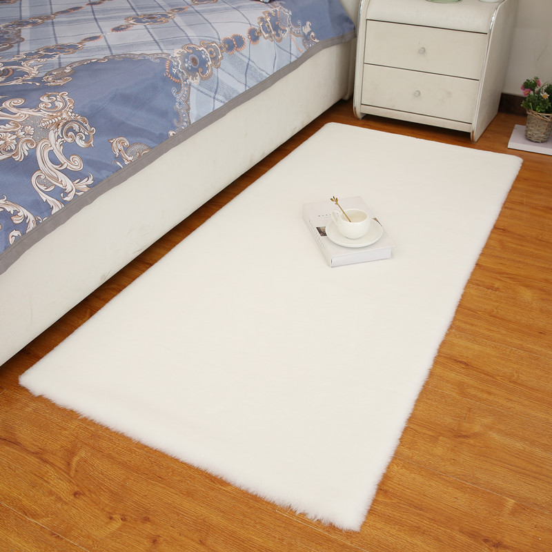 Imitation rabbit plush carpet coffee table blanket ins bedroom full…