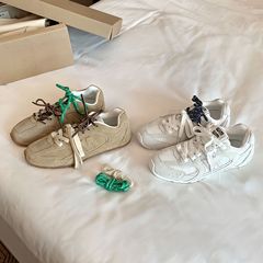 Premium Cowhide Edition: Su Yinyin's Signature Style—AmeiU530 Retro Genuine Leather Casual Sports & Training Shoes for Women, Inspired by "Forrest Gump" Sneakers