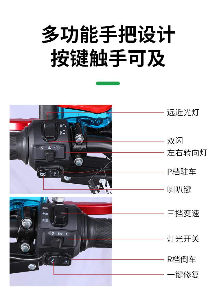 New Electric Motorcycle 72V Long-Distance Running King Double Electric Vehicle 60V Battery Vehicle High-Power High-Speed Electric Motorcycle Wholesale