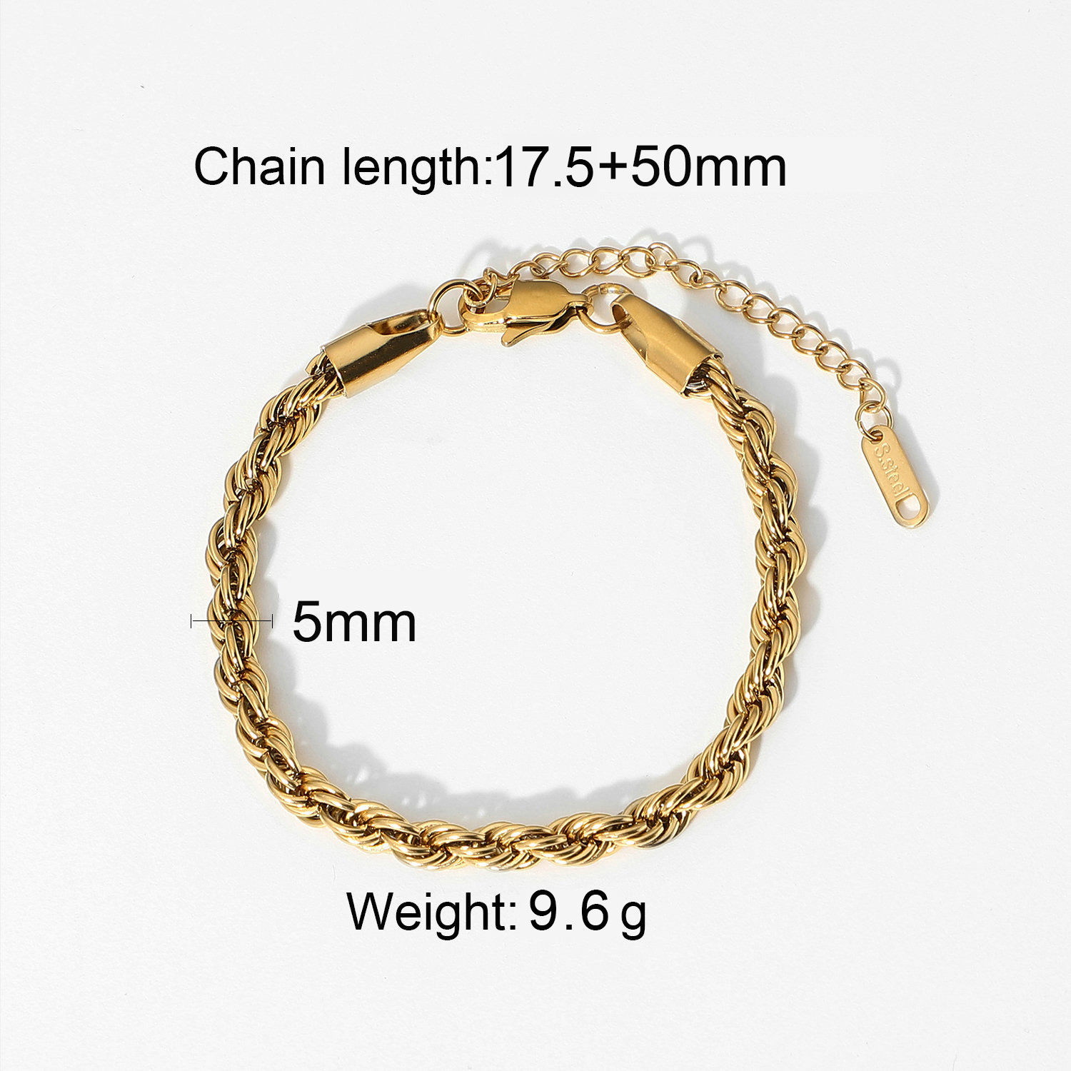 JEDING Europa y América pulsera de zircon de acero inoxidable pulsera de nicho de alto nivel 18k oro titanio anillo de acero joyas de mano transfronterizas