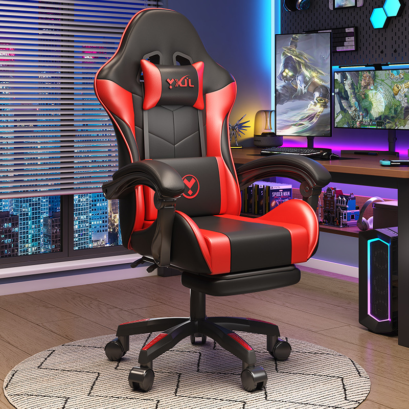 Silla de deportes electrónicos, silla de juego, silla de computadora, silla de carreras, silla de oficina, cibercafé, muebles para el hogar, cómodo, reclinable y elevador