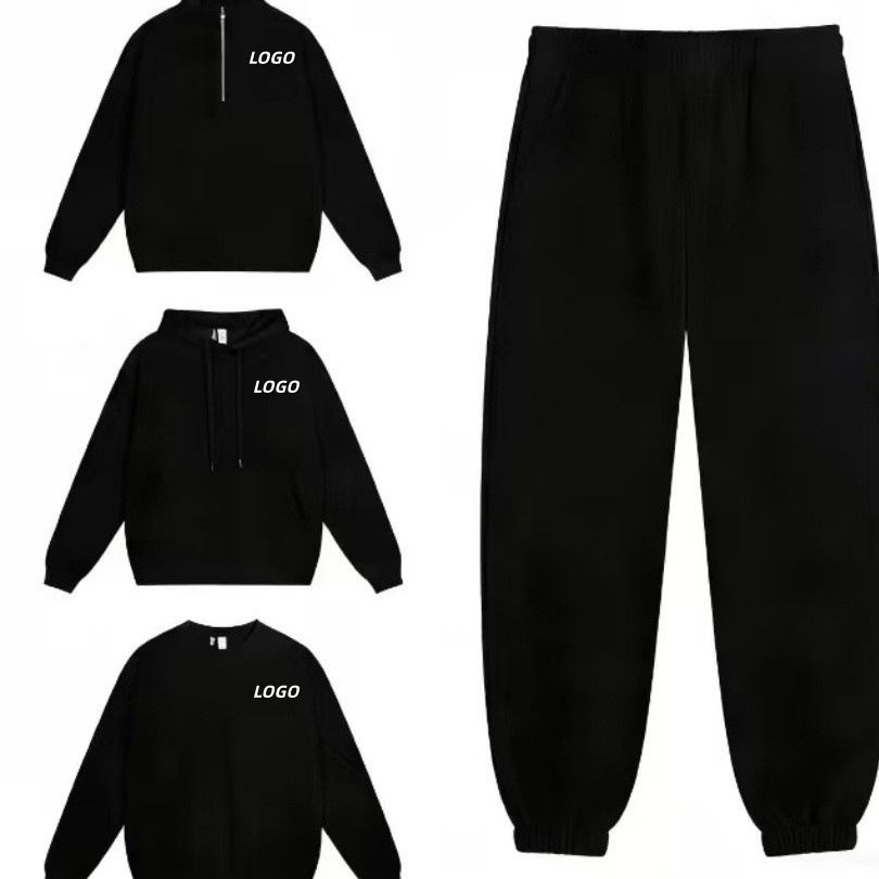 Cross-Border Authentic Version A1O Autumn and Winter American-Style Sports Hooded Sweatshirt with Drawstring, Loose Fit, Unisex Sweatshirt Set
