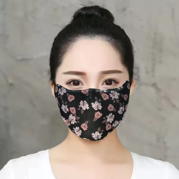 Beauty Yarn Spring and Summer Goddess UV Protection Eye Angle Mask Women's Washable Veil Printed Sunscreen Thin
