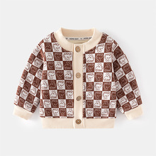 婴儿开衫加绒卫衣儿童t恤上衣加厚保暖宝宝秋冬外套童装外穿秋衣