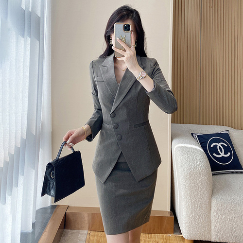 Black business suit suit skirt female college student civil servant interview formal work clothes work suit jacket