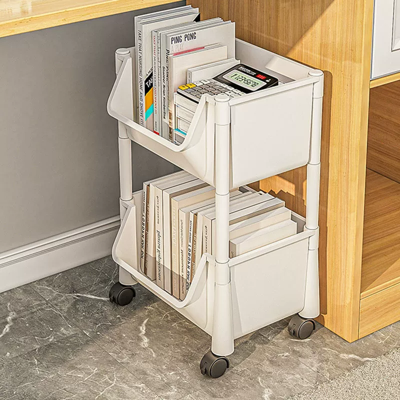 Simple bookshelf, cart, storage system for bedroom, bookcase