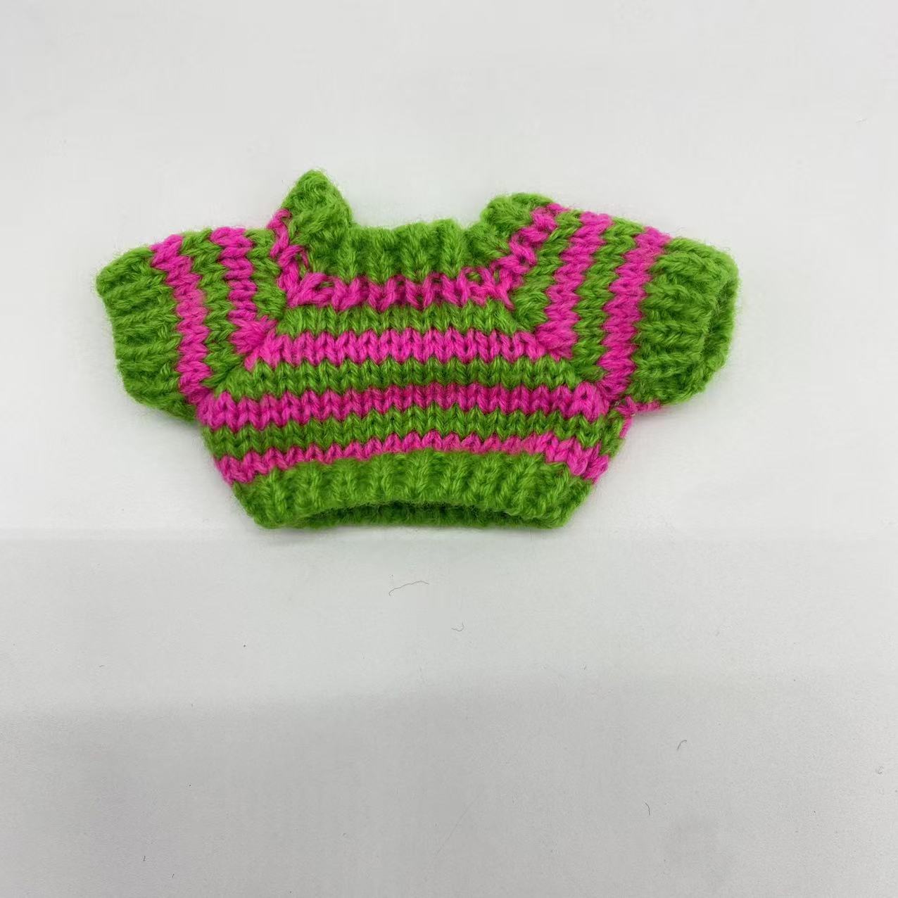 Rose red stripes on green background