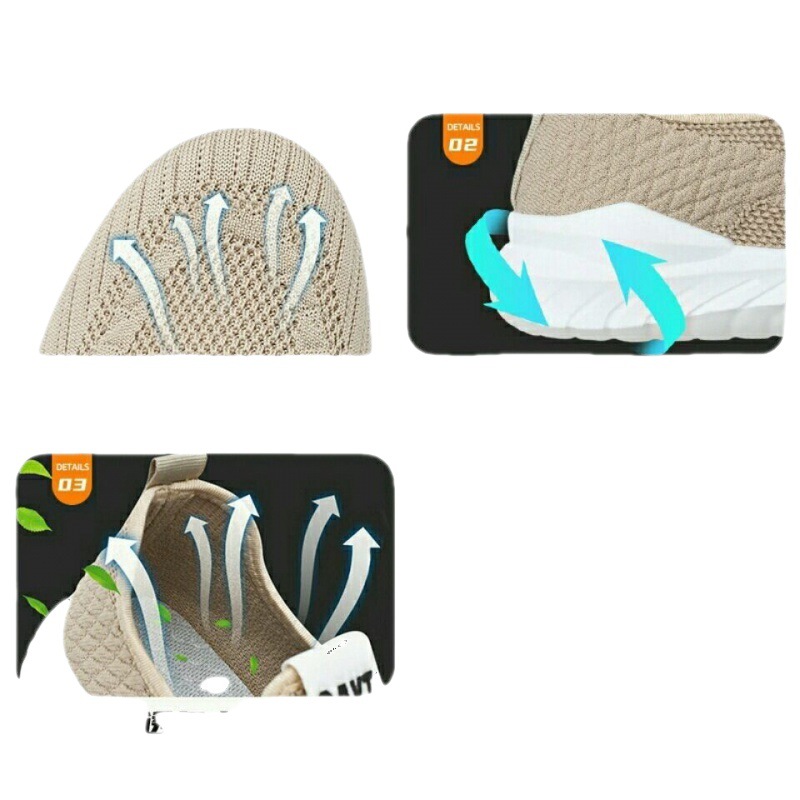 Mens Breathable Mesh Running Shoes Trendy Versatile Soft Sole_voghion.com