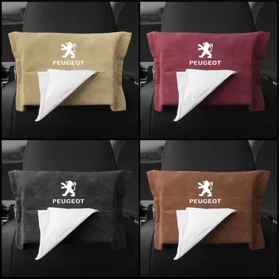 Car tissue box/set – Car Multifunctional Tissue Bag - a-black-outfit-suede-peugeot