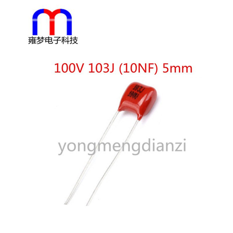 CBB电容 CL电容器 100V 103J 0.01UF 脚距5MM 全新正品 薄膜电容