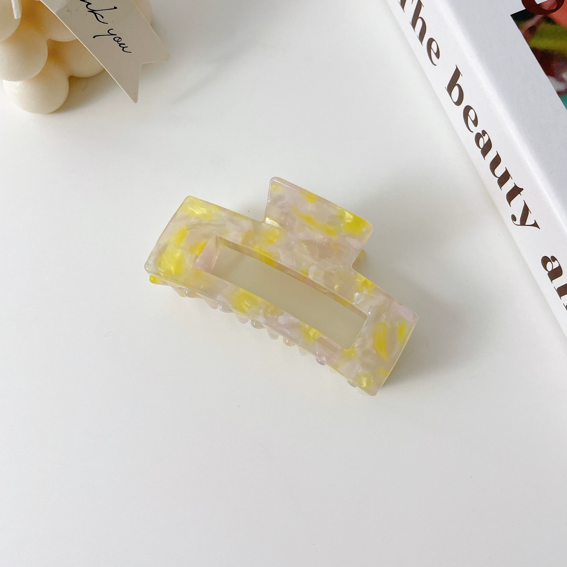 朵薇 Hairgrip, квадратная прическа, большой крабик булавка, акула, Южная Корея, простой и элегантный дизайн